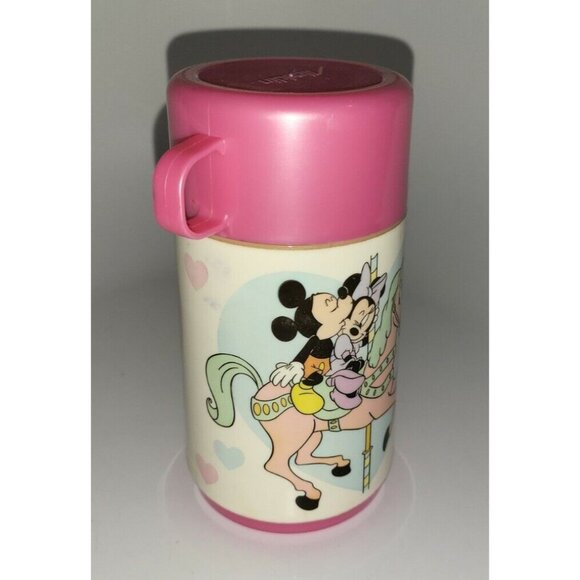 Disney Lunchbox Thermos Mickey Minnie Mouse Pink Aladdin 1990’s Horse Vintage! - Picture 4 of 8